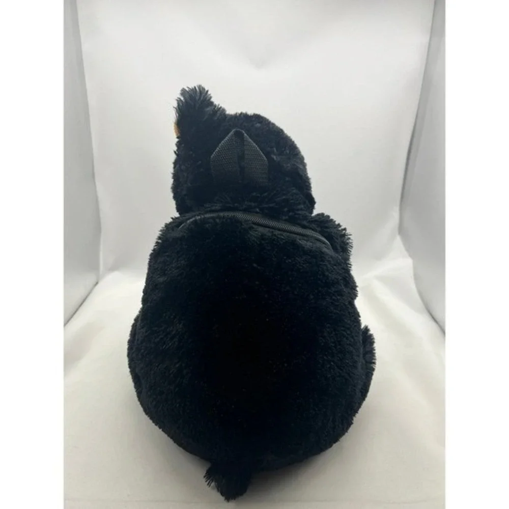 Black Bear Plush Backpack Stuffed Animal‎ Kids Bag Adjustable Straps